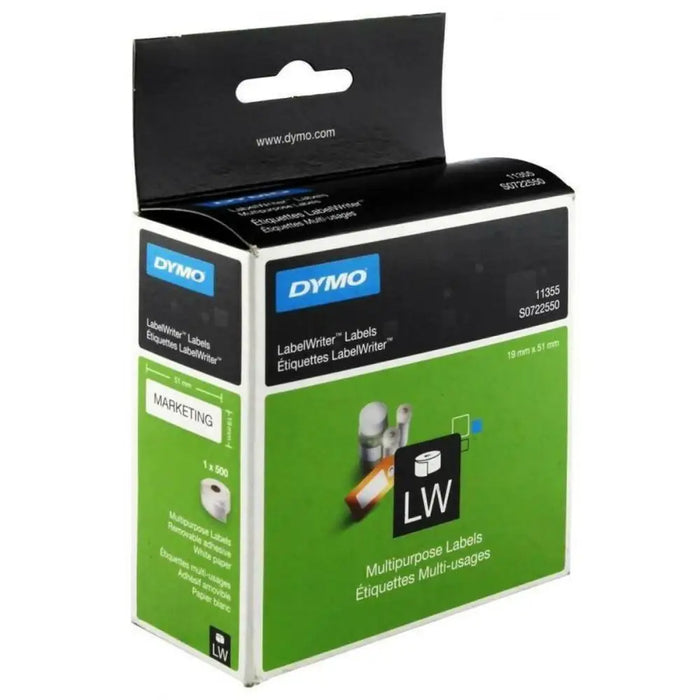 Roll of Labels Dymo LW11355 19 x 51 mm White Black (6 Units) - Електроника Периферни и резервни части<<<Компютри|