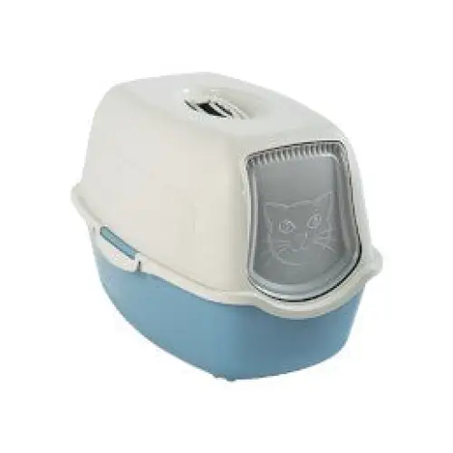 ROTHO Bailey Hooded litter box Blue White - Litter boxesDLK-KUW<<<For the catDLK<<<ActionPL