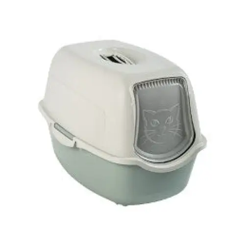 ROTHO Bailey Hooded litter box Green White - Litter boxesDLK-KUW<<<For the catDLK<<<ActionPL