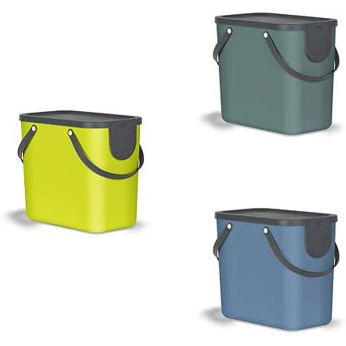 WASTE BIN SEPARATE COLLECTION 25L GREEN ROTHO ALBULA