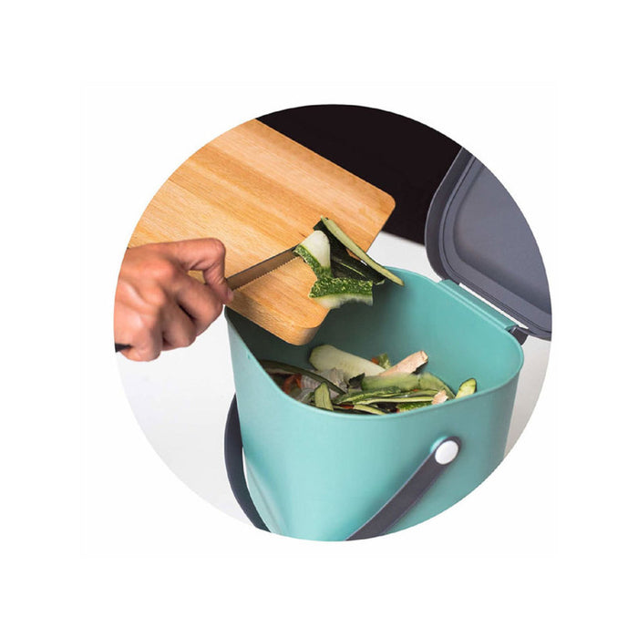 WASTE BIN SEPARATE COLLECTION 6L GREEN ROTHO ALBULA