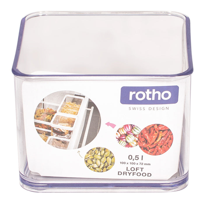 FOOD BOX SQUARE 0.5 L LOFT ROTHO