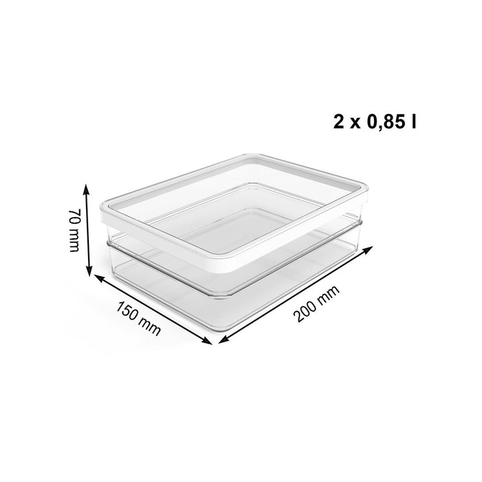 TWO PIECE FOOD BOX 2 X 0.85 L LOFT ROTHO