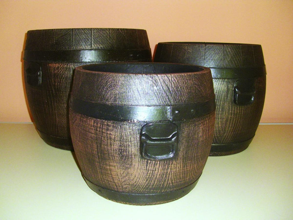 BARREL POT 45X40CM