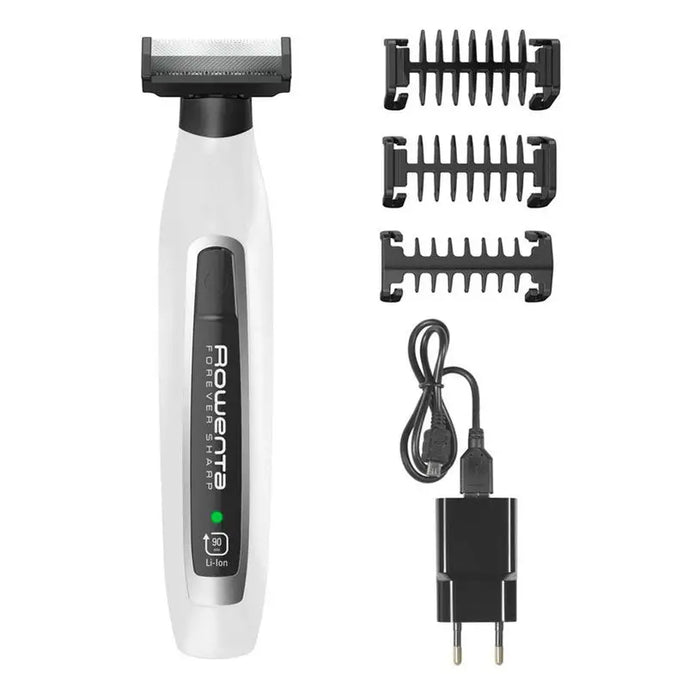 Rowenta TN6010F5 Hybrid Forever Sharp White Beard Waterproof 3-In-1 Self-Sharpening Blades 100% Stainless Steel 90Min