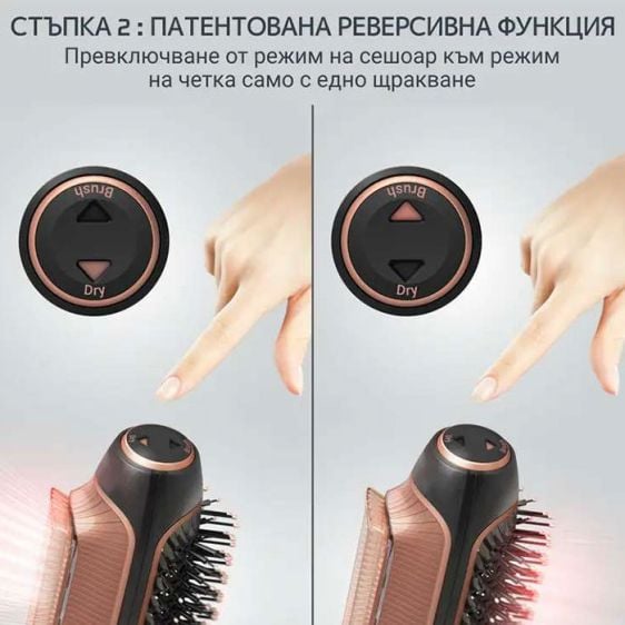 ROWENTA Ultimate Experience Reverso 2in1 CF9840F0 Hot Air Hair Dryer and Brush