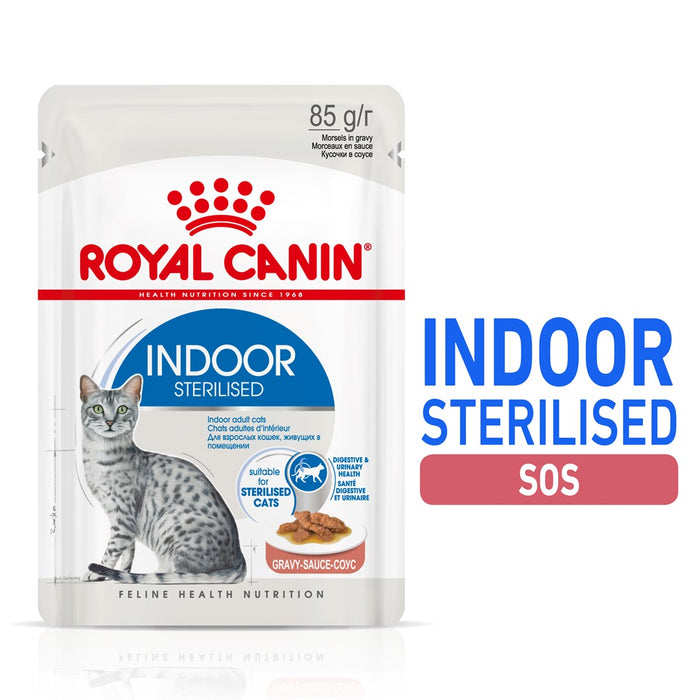 ROYAL CANIN Indoor Sterilized - Wet food for adult cats - Chunks in sauce 12x85 g