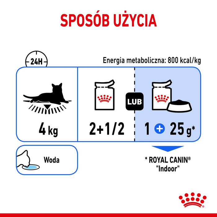 ROYAL CANIN Indoor Sterilized - Wet food for adult cats - Chunks in sauce 12x85 g