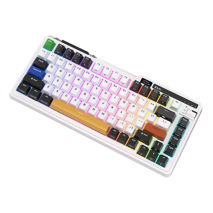 Royal Kludge KZZI K75 pro RGB wireless mechanical keyboard, Eternity Switch (black and white) (QWERTY)