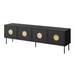RTV cabinet PALAZZO 200x42x60 black + oak craft - TV cabinets made of furniture boardSTV-ZPM<<<TV cabinetsSTV<<<ActionPL
