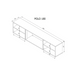 RTV cabinet POLO 180x33x39 black + fireplace white - TV cabinets made of furniture boardSTV-ZPM<<<TV