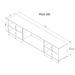 RTV cabinet POLO 200x33x50.5 black + fireplace black - TV cabinets made of furniture boardSTV-ZPM<<<TV