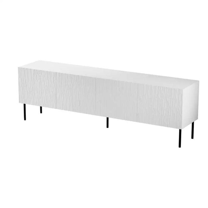 RTV JUNGLE cabinet 190x40.5x59.5 white matt + black legs - TV cabinets made of furniture boardSTV-ZPM<<<TV