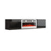 RTV LUXE cabinet 182.6x34.5x37.5 black/black gloss + white fireplace - TV cabinets made of furniture boardSTV-ZPM<<<TV