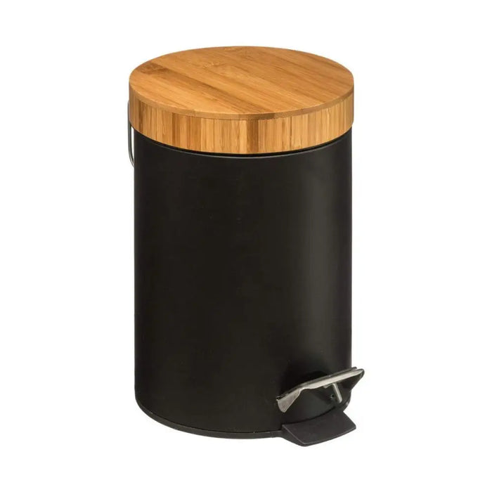 Rubbish bin 5five Simply Smart Natureo Bamboo 3 L White Black (3 L) - Почистване Прахосмукачки И Гладене<<<Дом