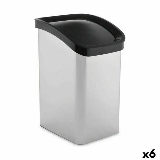 Rubbish bin Berilo Silver Plastic 23 L Tipper truck (6 Units) - Почистване Прахосмукачки И Гладене<<<Дом