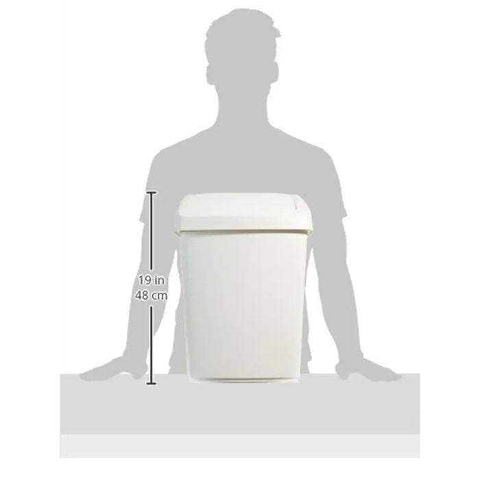 Rubbish Bin Rubbermaid TAPA BASCULANTE White Black Plastic 25 L - Почистване Прахосмукачки И Гладене<<<Дом