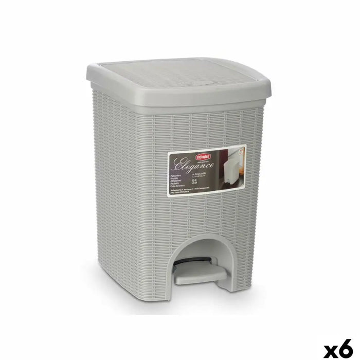 Rubbish bin Stefanplast Light grey Plastic 20 L (6 Units) - Почистване Прахосмукачки И Гладене<<<Дом