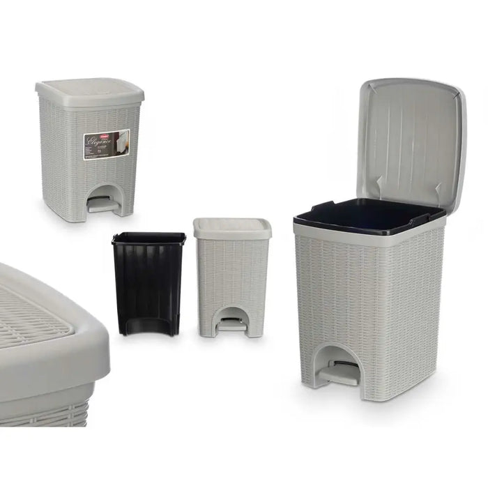 Rubbish bin Stefanplast Light grey Plastic 20 L (6 Units) - Почистване Прахосмукачки И Гладене<<<Дом