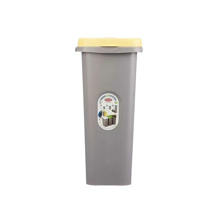 Rubbish bin Stefanplast Yellow Grey Plastic 25 L (6 Units) - Почистване Прахосмукачки И Гладене<<<Дом