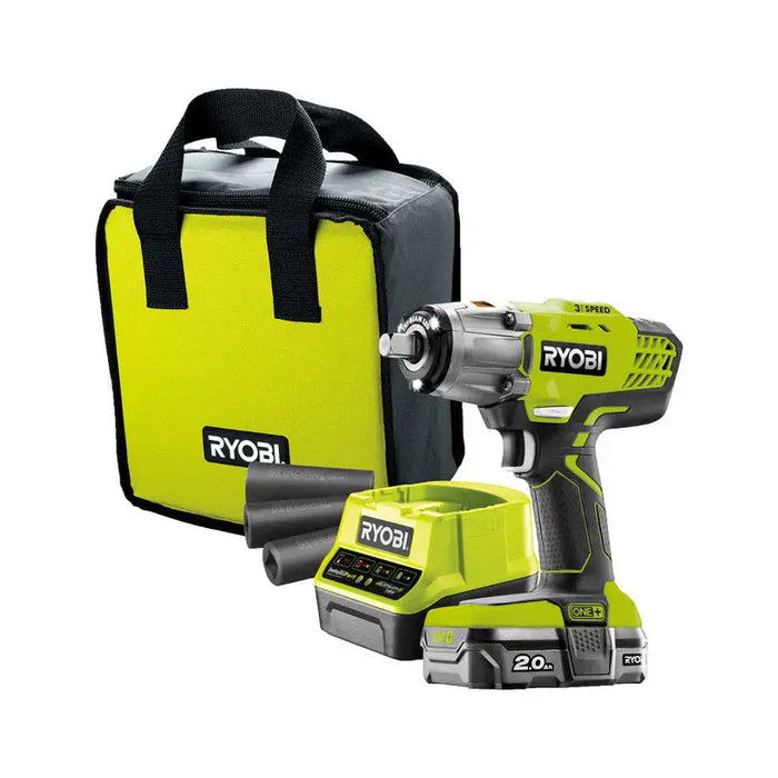 RYOBI R18IW3-120S CORDLESS IMPACT WRENCH 18 V 400.00 nm NUMBER OF BATTERIES 1 BATTERY CAPACITY 2.00 Ah - Акумулаторни