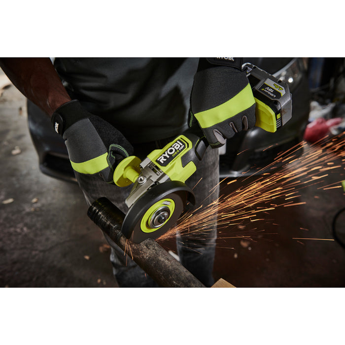 RYOBI RAG18X-0 18 V CORDLESS ANGLE SAVER, WITHOUT BATTERY AND CHARGER, 125 mm