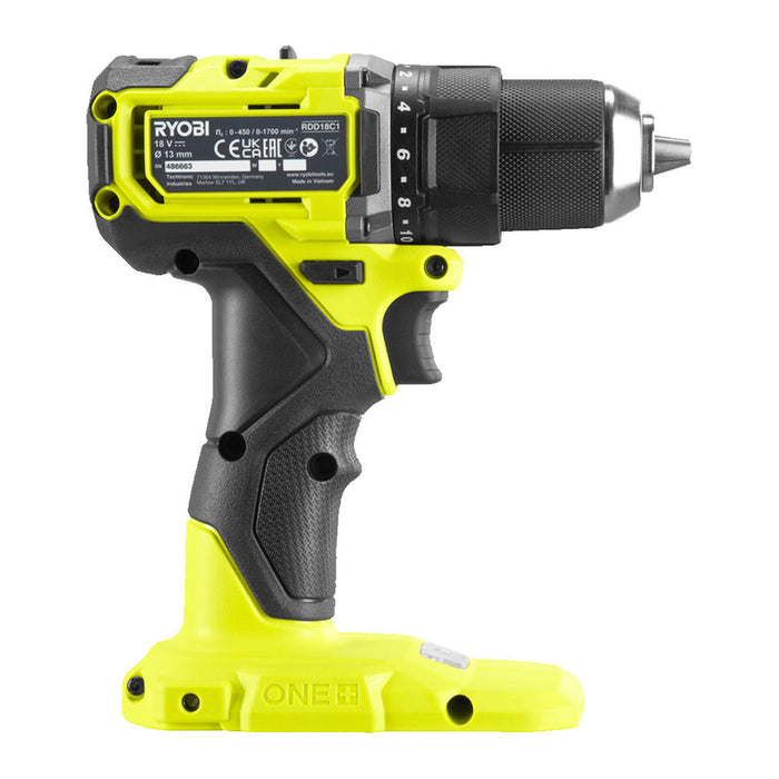 CORDLESS DRILL RYOBI RDD18C1-0 18 V, 60.00 nm, WITHOUT BATTERY AND CHARGER