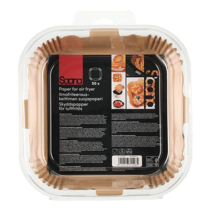 PAPER BASKET FOR AIR FRYER SQUARE 50 PCS SAANA