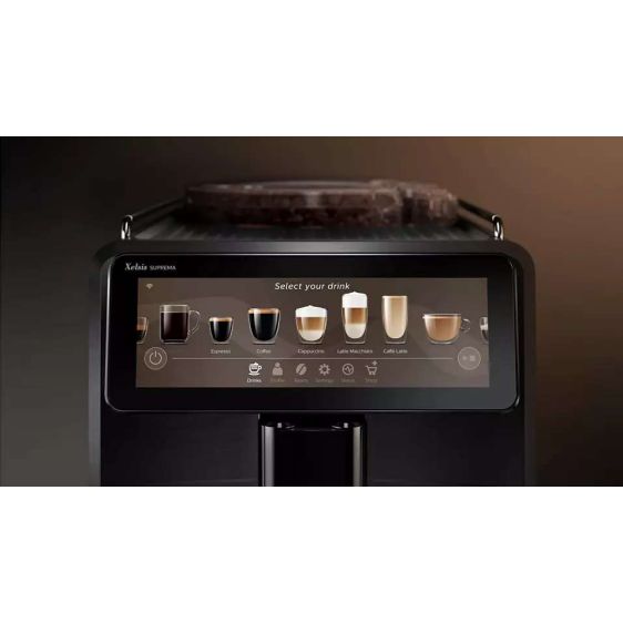 Coffee machine SAECO Xelsis Suprema SM8889/00 XELSIS SUPREMA 1700.00 ml, AUTOMATIC CAPPUCCINO SYSTEM, 15.00 bar, GROUND COFFEE OPTION, BLACK