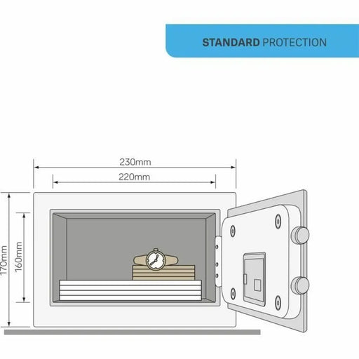 Safe Box with Electronic Lock Yale Black 3,8 L 17 x 23 x 17 cm Stainless steel Steel - Системи за сигурност<<<Сигурност