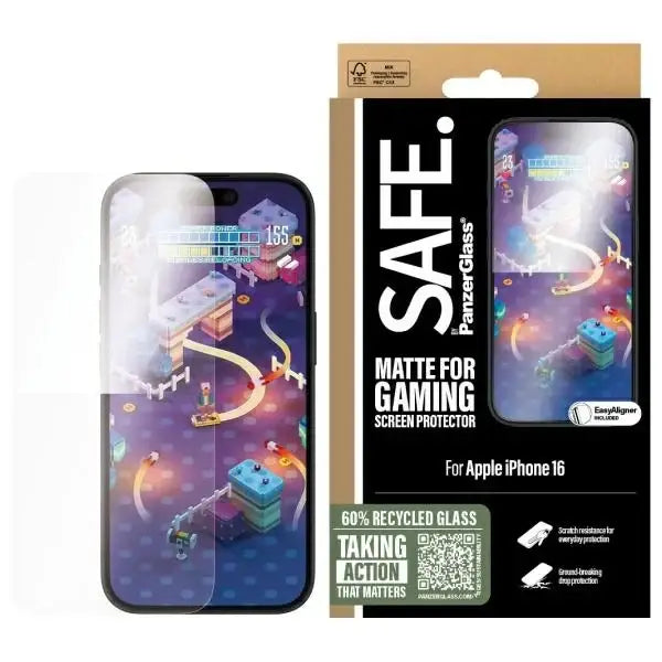 SAFE by PanzerGlass iPhone 16 6.1’’ Gaming Screen Protector Ultra-Wide Fit SAFE95886 - Cell phone tempered