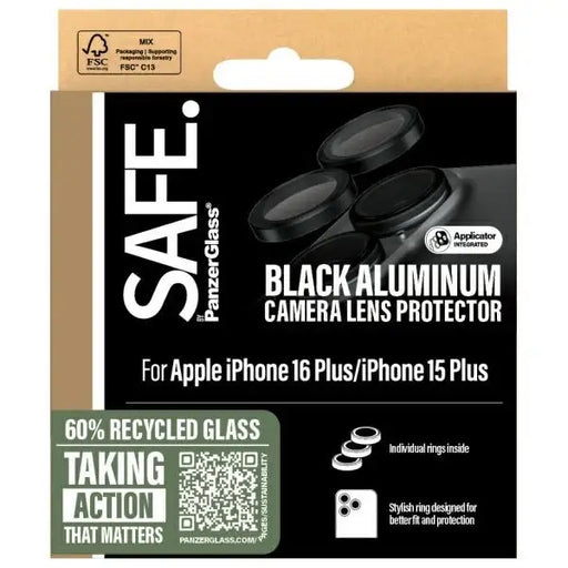 SAFE by PanzerGlass iPhone 16 6.1’’ / 16 Plus 6.7’’ Lens Protector black/black SAFE95890 - Cell phone tempered