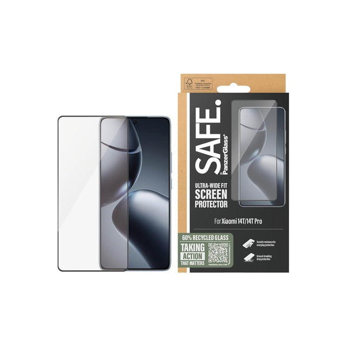 Tempered glass SAFE by PanzerGlass Wide Fit for Xiaomi 14T / 14T Pro