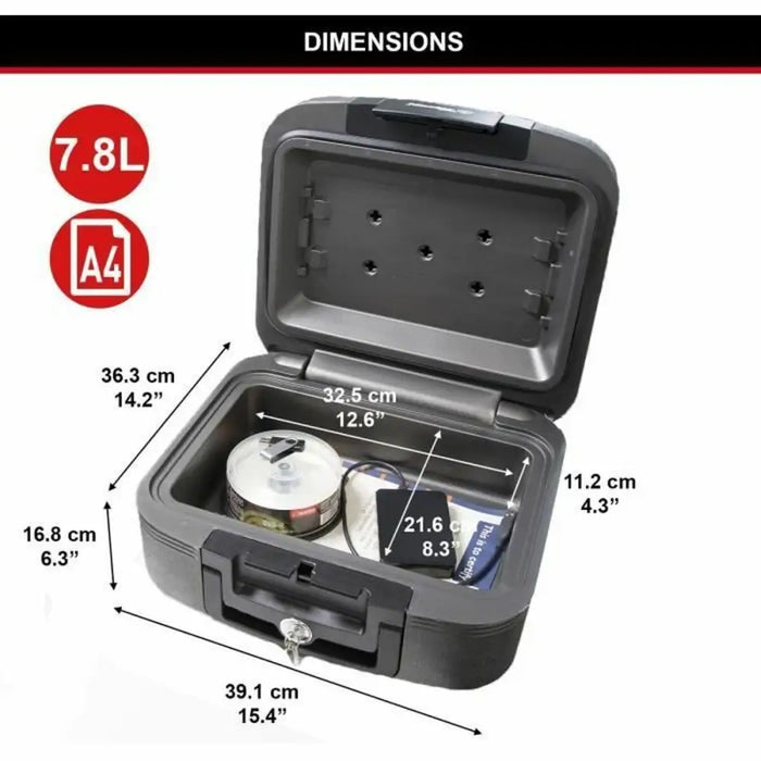 Safety-deposit box Master Lock Black 7,8 L - Сигурност Удома<<<Дом Градина<<<BigBuy&&&Системи за сигурност<<<Сигурност