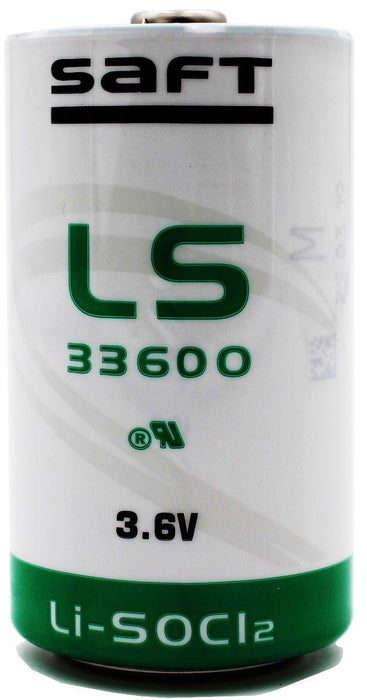 Lithium thionyl chloride battery SAFT LSH20, LS33600 3.6V R20 17Ah STD /with bud/