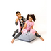 Sako bag pouffe Mouse grey-pink L 110 x 80 cm - Poufs for children/youthPUF-DZI<<<Poufs and footrestsPUF<<<ActionPL
