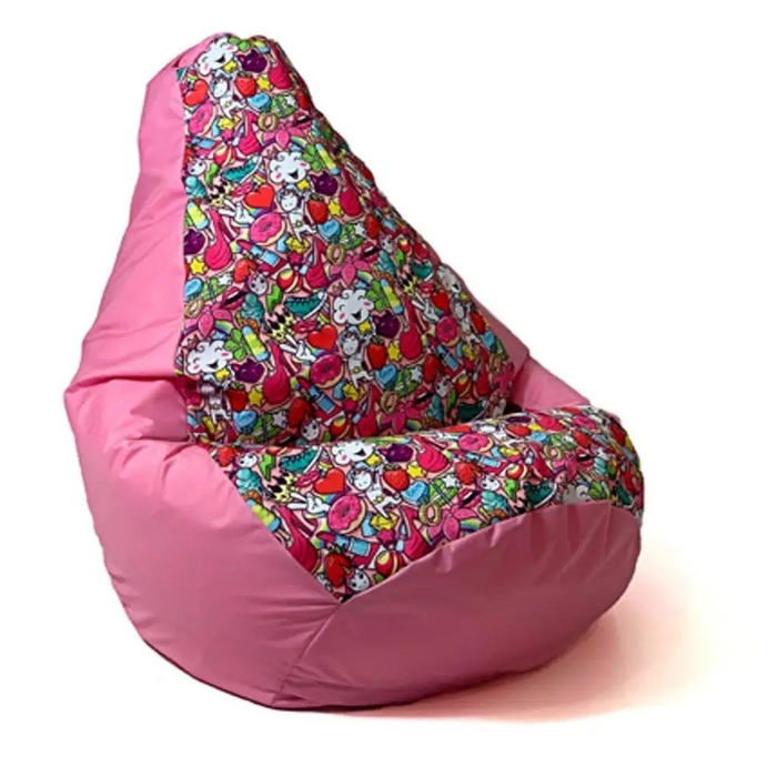 Sako bag pouffe pear print pink fairy L 105 x 80 cm - Sako poufsPUF-SAK<<<Poufs and footrestsPUF<<<ActionPL