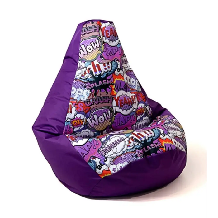 Sako bag pouffe Pear print purple-WOW XL 130 x 90 cm - Sako poufsPUF-SAK<<<Poufs and footrestsPUF<<<ActionPL