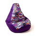 Sako bag pouffe Pear print purple-WOW XXL 140 x 100 cm - Sako poufsPUF-SAK<<<Poufs and footrestsPUF<<<ActionPL