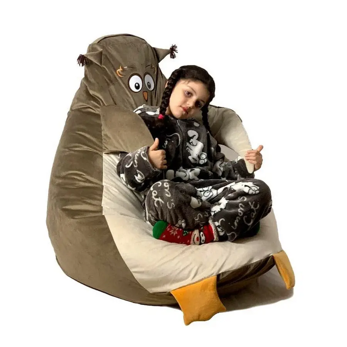 Sako sack pouffe Sowa brown-beige XL 130 x 90 cm - Poufs for children/youthPUF-DZI<<<Poufs and footrestsPUF<<<ActionPL