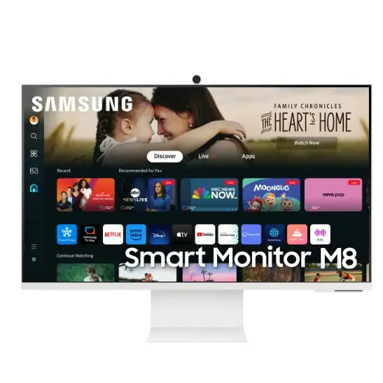Samsung 32DM801 32’’ VA SMART 3840x2160 Bluetooth 4.2 WiFi 5 USB-C 65W 2xUSB 2xHDMI Speakers White - Monitors
