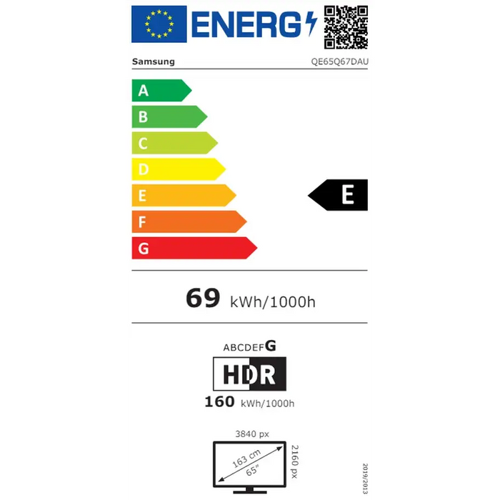 Samsung 65’’ 65Q67D AI 4K QLED SMART Wireless Network PIP Bluetooth 5.2 3xHDMI 2xUSB Black - Телевизори 65’’<<<SAMSUNG