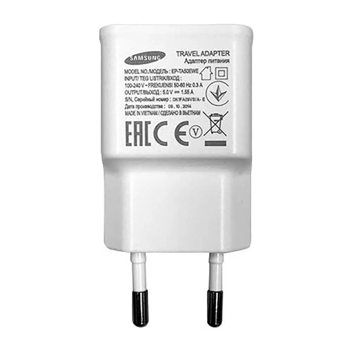 Samsung EP-TA50EWE 8W USB-A Wall Charger with MicroUSB Cable ECB-DU4AWE (Bulk - Replacement Packaging) - White - Cell