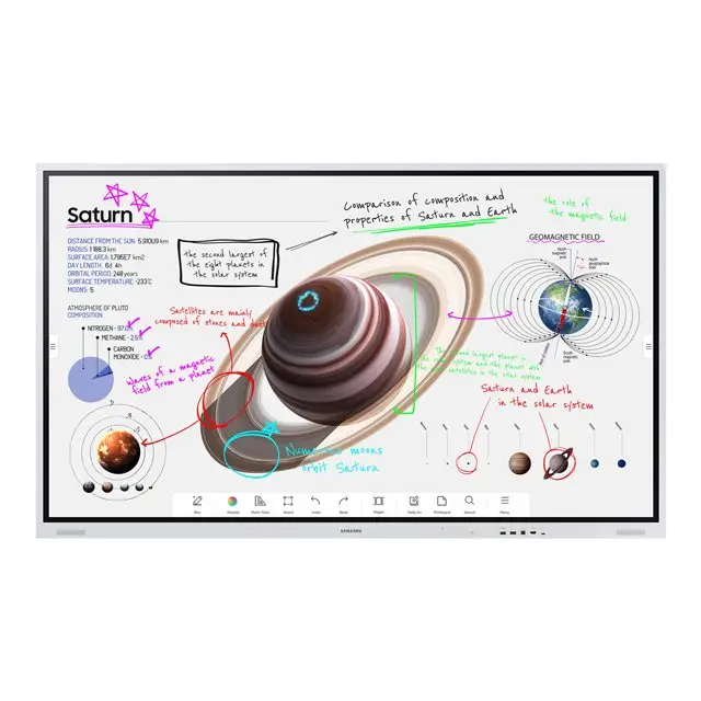 SAMSUNG Flip Pro Digital Flipboard 85i 4K IR Touch HDMI USB-C USB LAN WiFi WPA2 Ent Blueto Tizen 6.5 SoC 4x10W