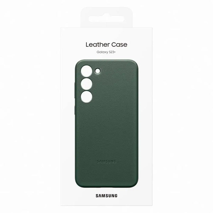 SAMSUNG GALAXY S23+ Leather cover Green - Калъфи и чанти<<<Аксесоари за смартфони<<<Телеком и Преносими