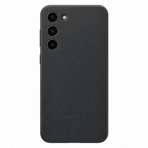 Samsung Leather Cover case for Samsung Galaxy S23+ case made of natural leather black (EF-VS916LBEGWW) - Cell phone