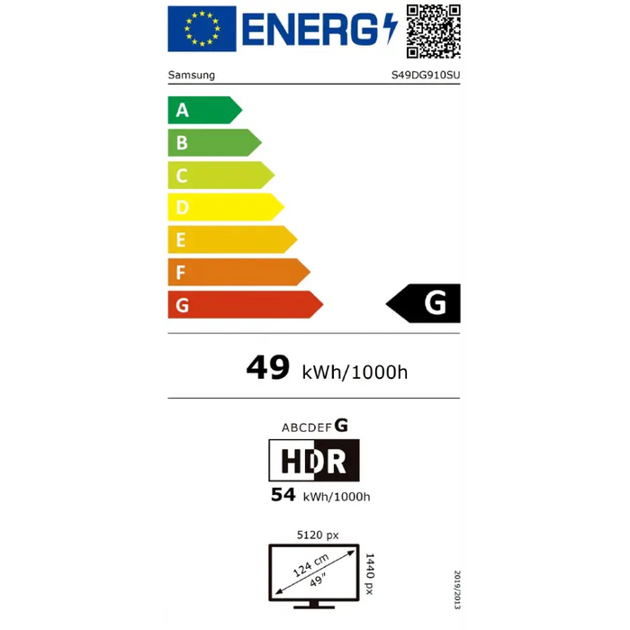 Samsung LS49DG910 49’’ Odyssey G9 GAMING Curved OLED 1800R 144Hz Smart. 32:9 5120 x 1440 Display Port HDMI,Micro HDMI