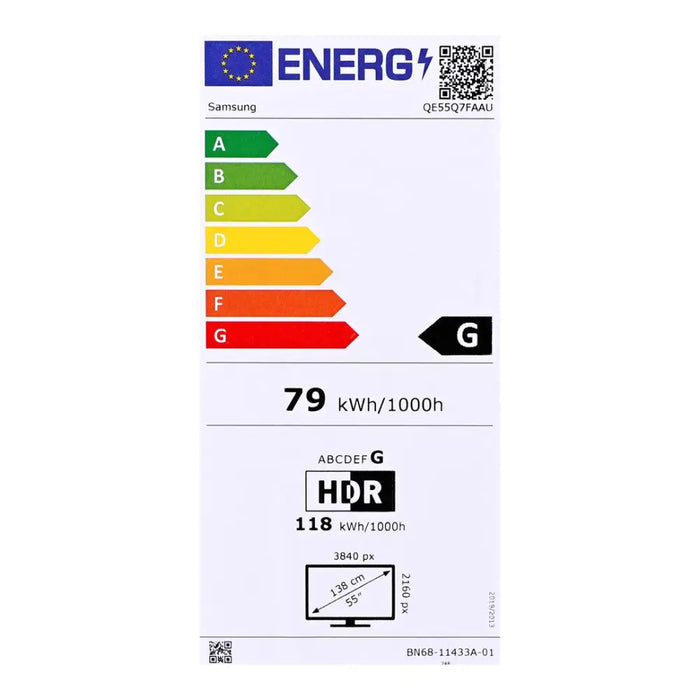 Samsung Q7F QE55Q7F4AU 139.7 cm (55’’) 4K Ultra HD Smart TV Wi-Fi Black - LCD TVsTVA-LCD<<<TV