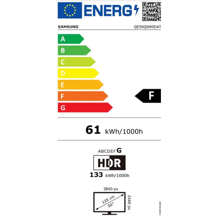 Samsung QN90D QE50QN90DATXXH TV 127 cm (50’’) 4K Ultra HD Smart TV Wi-Fi Black - Телевизори<<<Телевизори<<<Аудио Видео