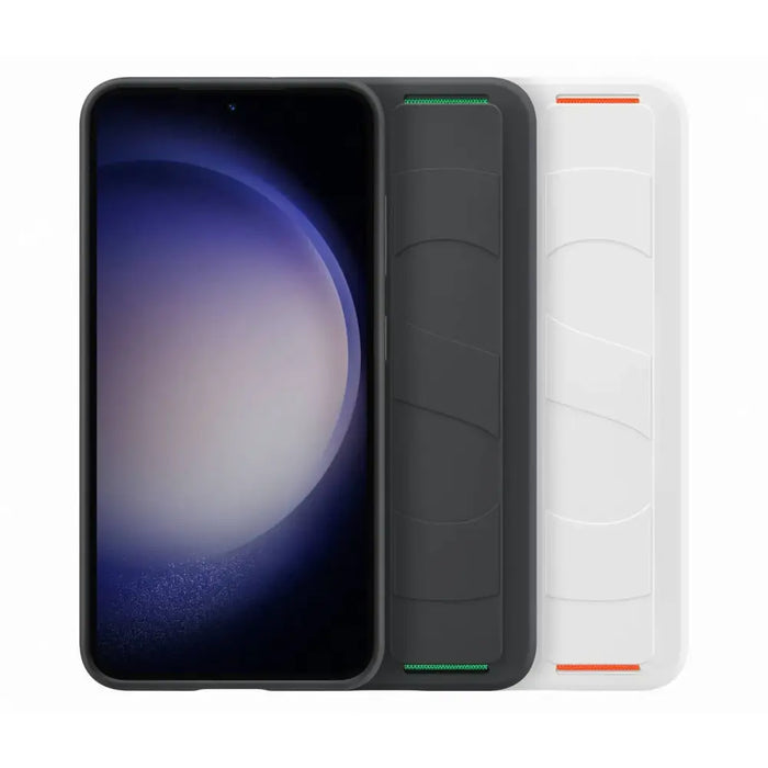 Samsung Silicone Grip Cover Case for Samsung Galaxy S23 silicone case with wrist strap white (EF-GS911TWEGWW) - Cell